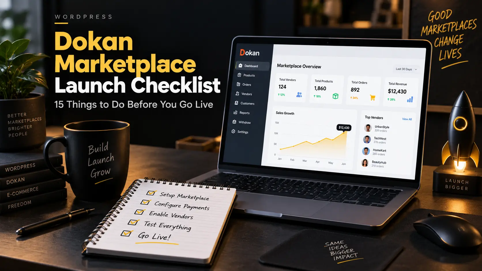 The Dokan Marketplace Launch Checklist: 15 Things to Do Before You Go Live