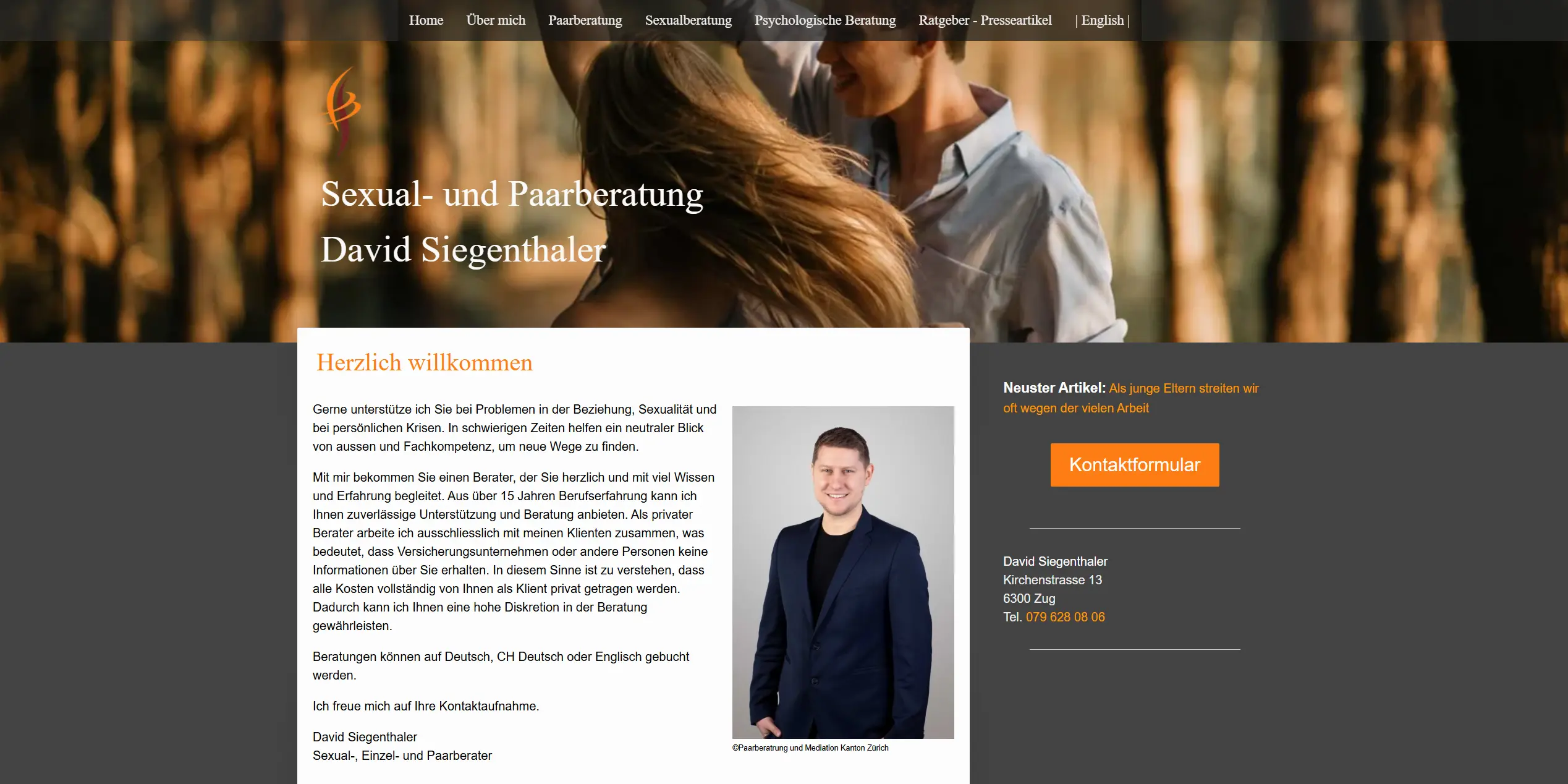 Sexual und Paarberatung website preview