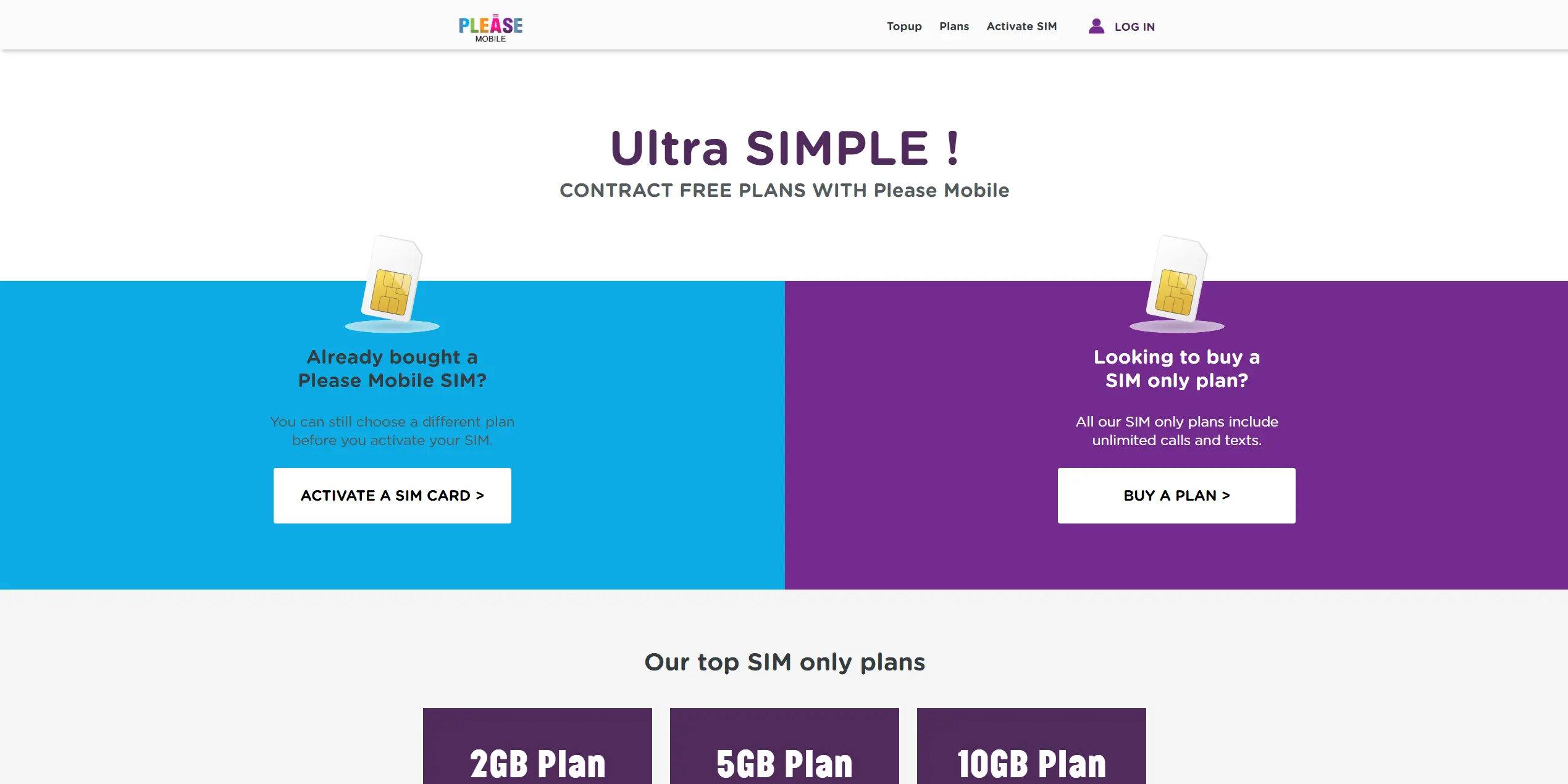 Please Mobile website preview