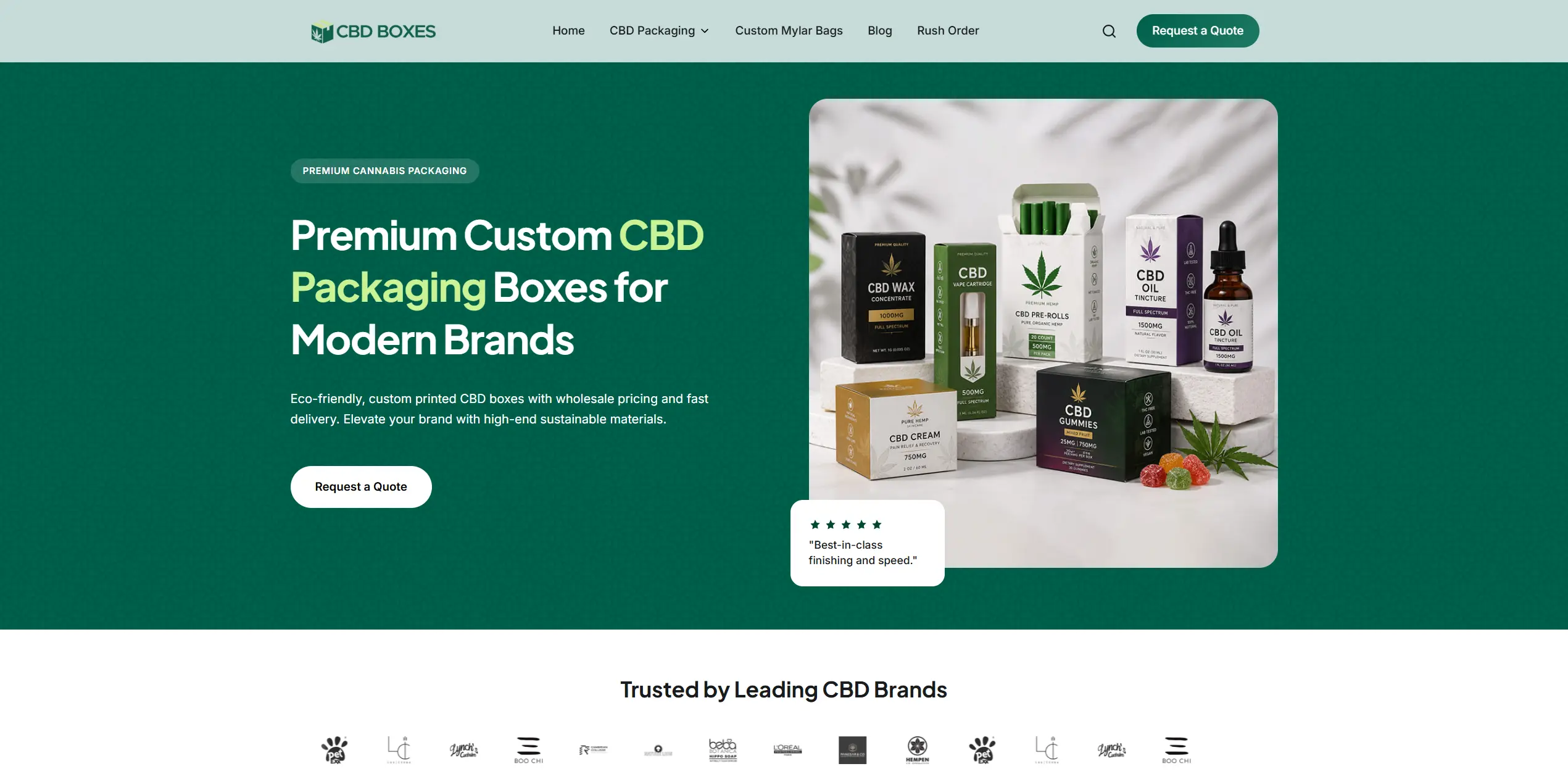 CBD Boxes website preview