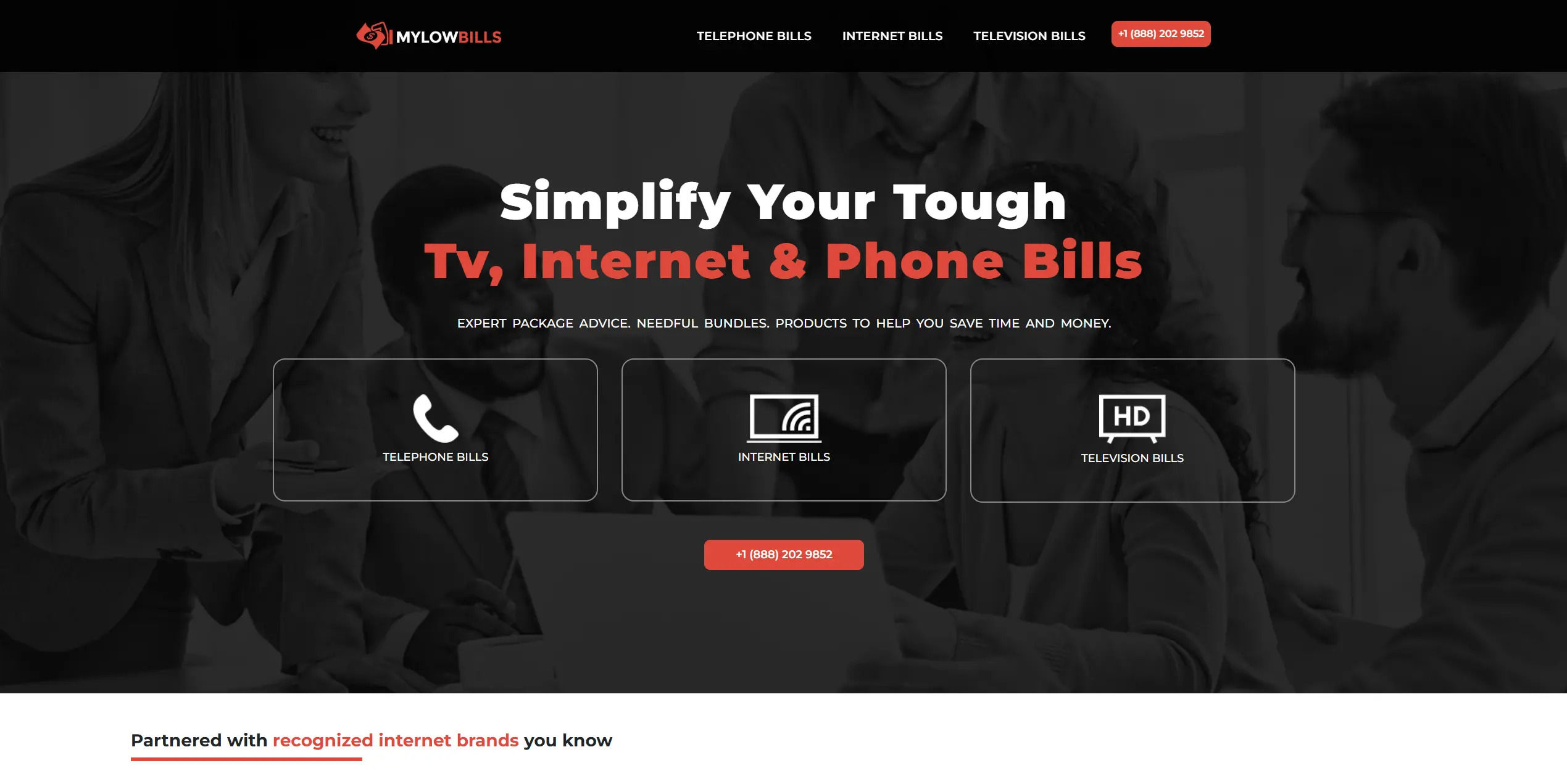 MyLowBills website preview