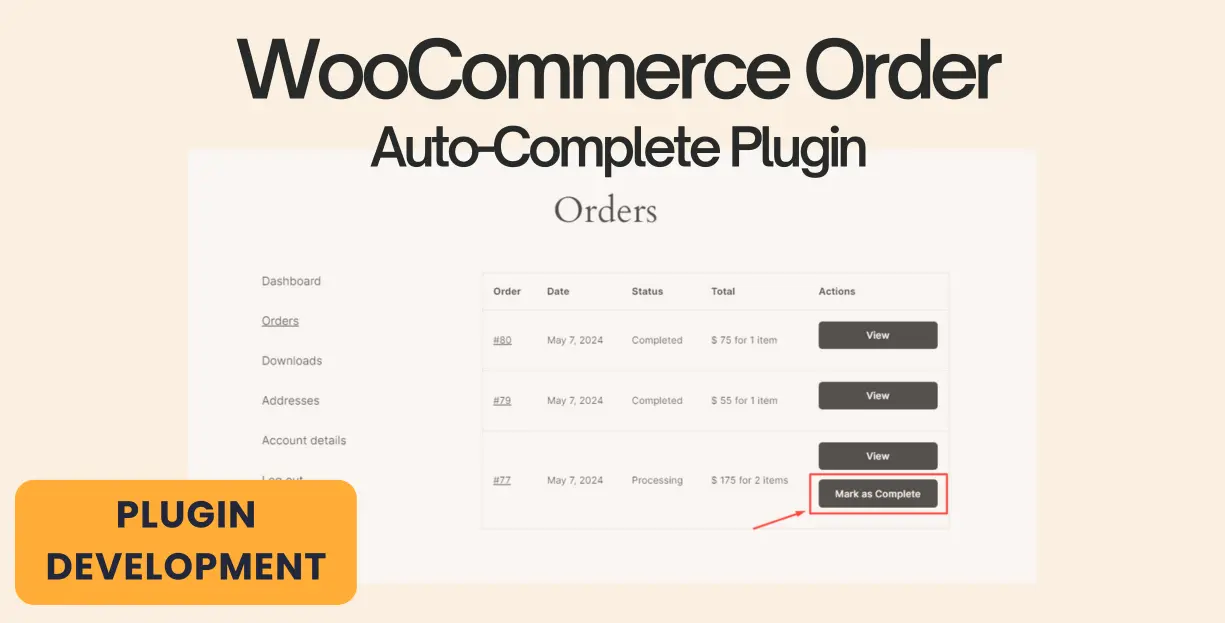 WC Order Auto-Complete Plugin